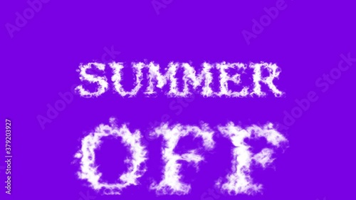 Wallpaper Mural Summer Off cloud text effect violet isolated background. animated text effect with high visual impact. letter and text effect.  Torontodigital.ca