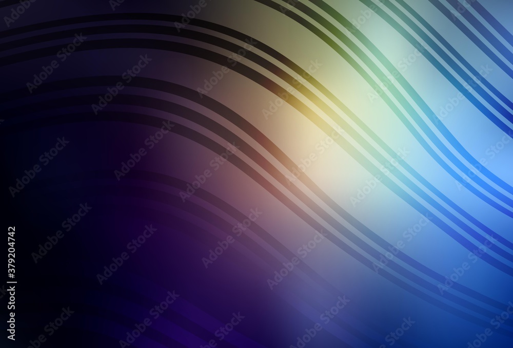 Dark Blue, Yellow vector template with bent lines. Dark Blue, Yellow vector template with bent lines.
