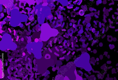Dark Purple  Pink vector pattern with random forms.
