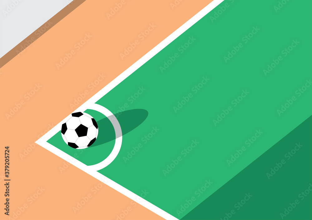 football field corner kick illustration
