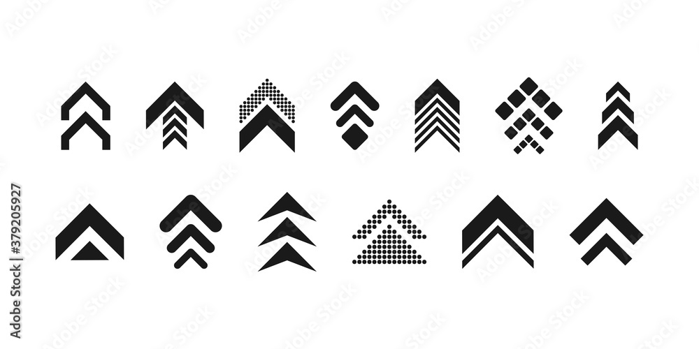 Arrows big black set icons. Arrow icon. Arrows for web design, mobile