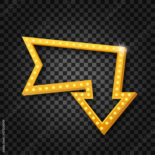 Retro lightbox billboard vintage frame. Lightbox with customizable design. Classic banner for your projects or advertising.