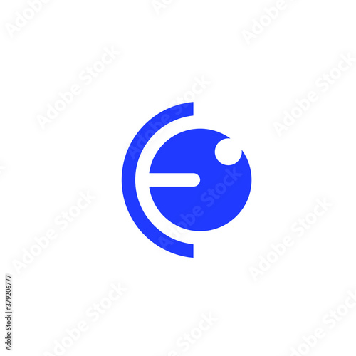 Free Download initial logo e eye company design template - GFXLoad