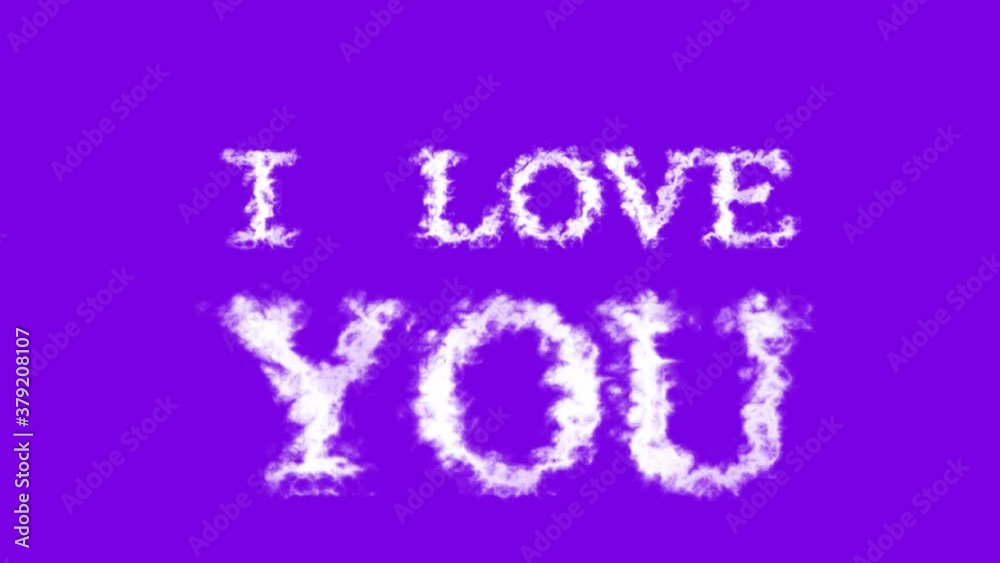 I Love You cloud text effect violet isolated background. animated text effect with high visual impact. letter and text effect. I Love You cloud text effect violet isolated background. animated text effect with high visual impact. letter and text effect.