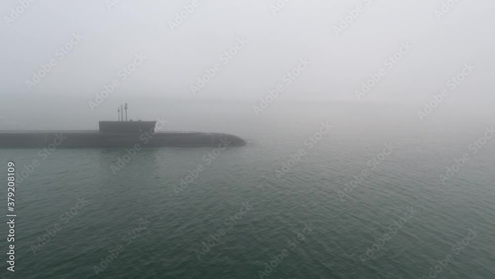 modern nuclear-powered missile submarine on the high seas Borei modern nuclear-powered missile submarine on the high seas Borei