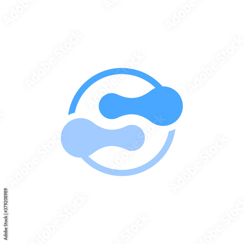 s s bone particel initial based letter icon logo minimalist modern logo design template