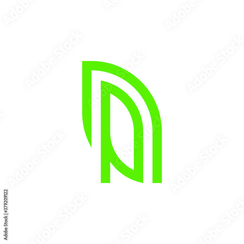 np np leaf logo initial based letter icon logo minimalist modern logo design template