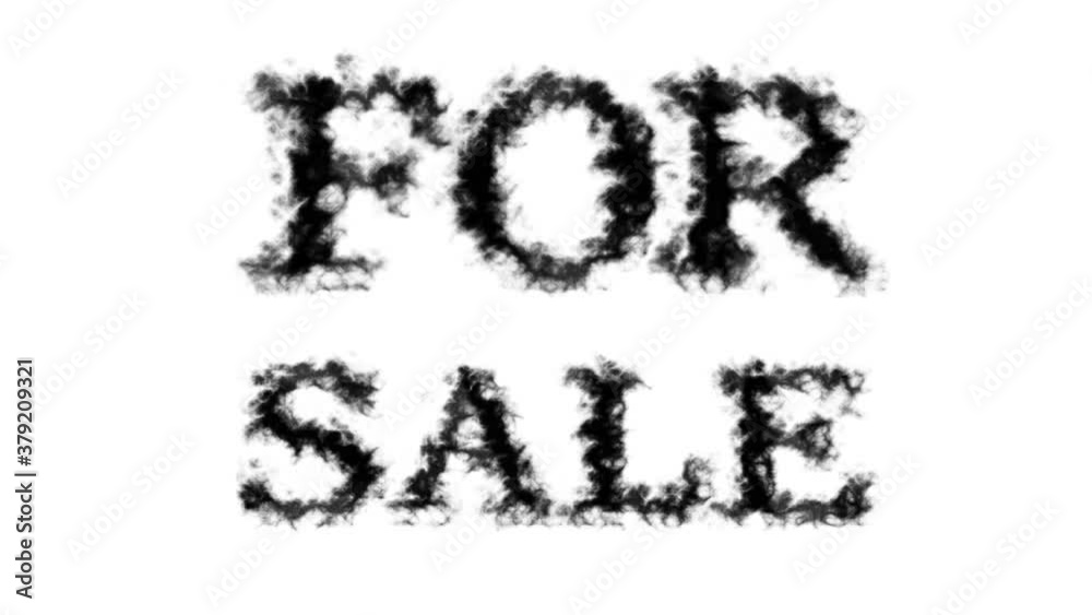 For Sale smoke text effect white isolated background. animated text effect with high visual impact. letter and text effect. For Sale smoke text effect white isolated background. animated text effect with high visual impact. letter and text effect.