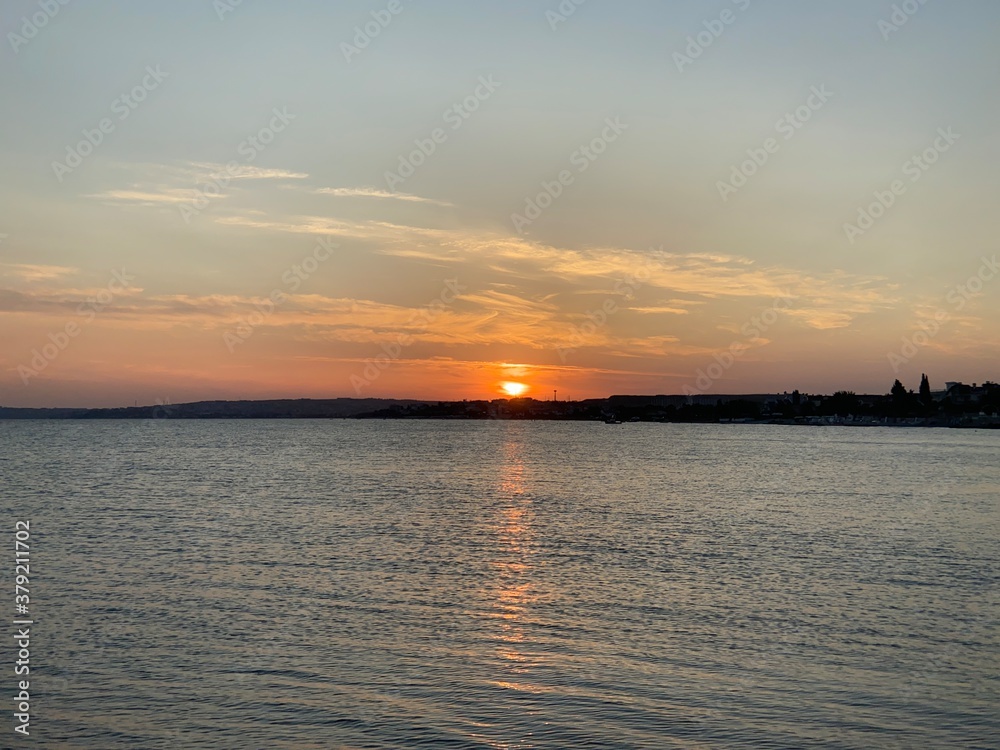 sunset over the sea