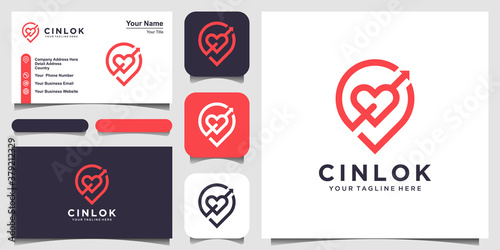 love location Logo designs Template. heart combined with pin maps sign.