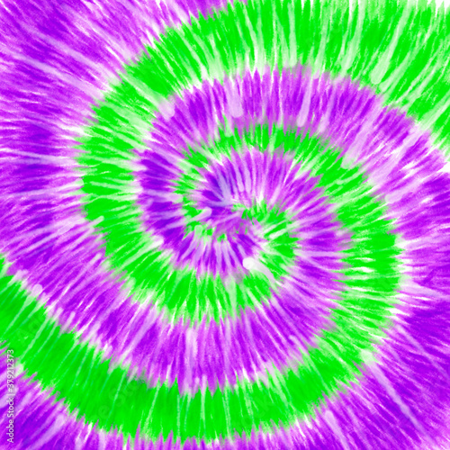 Fototapeta Naklejka Na Ścianę i Meble -  Tie Dye green purple swirls background.
