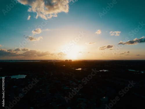 Sunset over the coast