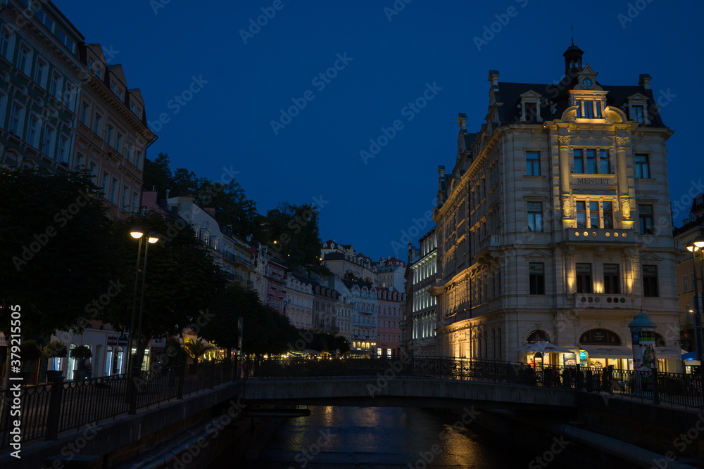 night view of the town