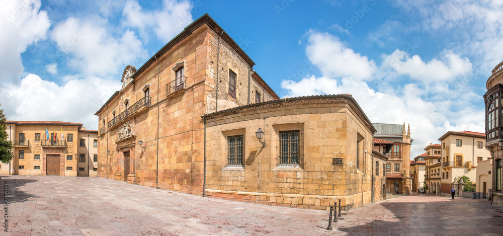 Palace Archbishopric (in Spanish Palacio Arzobispal) in Oviedo (in Spanish Arzobispado de Oviedo) on the place called Plaza Corrada del Obispo in Northern Spain Asturias