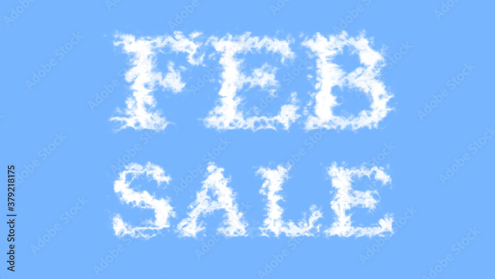 Feb Sale cloud text effect sky isolated background. animated text effect with high visual impact. letter and text effect. Feb Sale cloud text effect sky isolated background. animated text effect with high visual impact. letter and text effect.