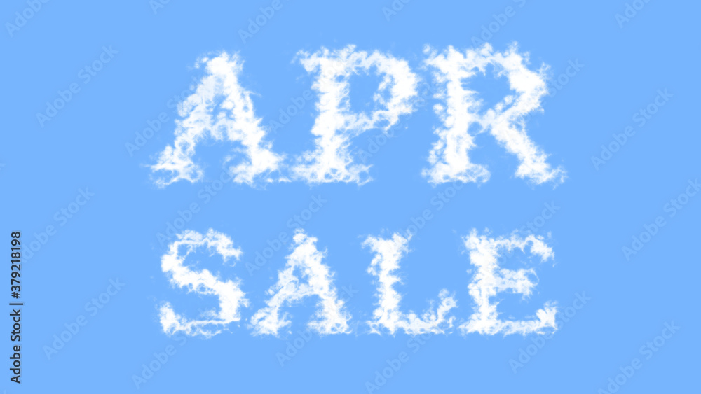 Apr Sale cloud text effect sky isolated background. animated text effect with high visual impact. letter and text effect. Apr Sale cloud text effect sky isolated background. animated text effect with high visual impact. letter and text effect.
