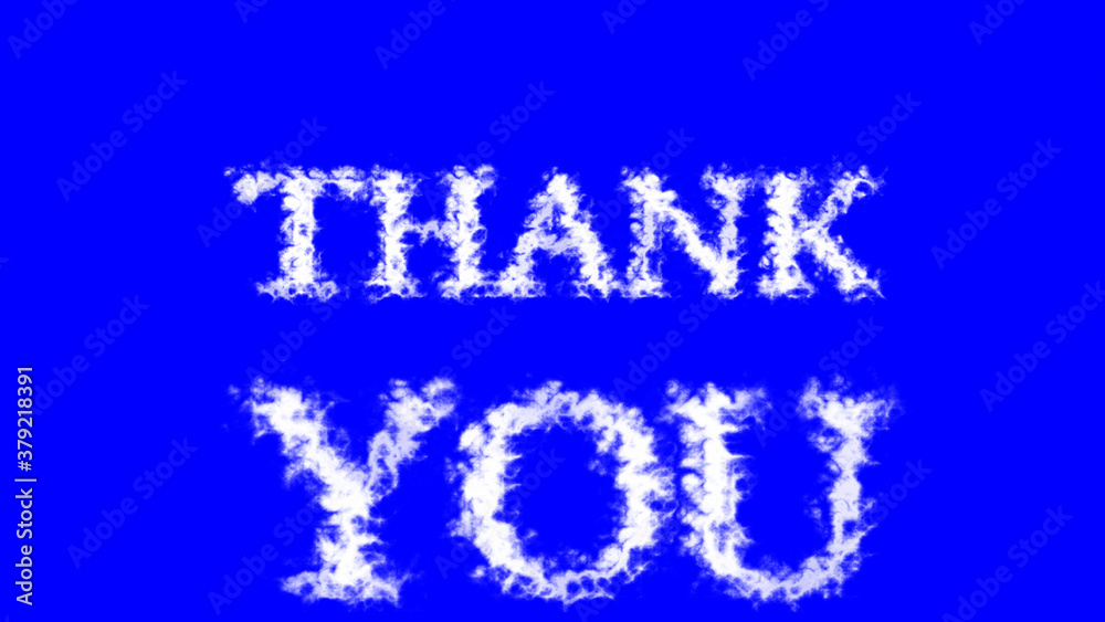 Thank You cloud text effect blue isolated background. animated text effect with high visual impact. letter and text effect. Thank You cloud text effect blue isolated background. animated text effect with high visual impact. letter and text effect.