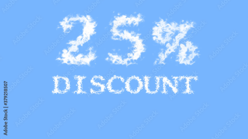 25% discount cloud text effect sky isolated background. animated text effect with high visual impact. letter and text effect. 25% discount cloud text effect sky isolated background. animated text effect with high visual impact. letter and text effect.