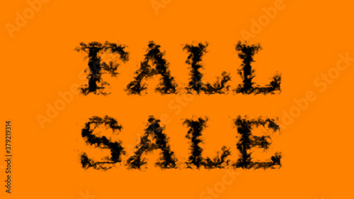 Fall Sale smoke text effect orange isolated background. animated text effect with high visual impact. letter and text effect. 