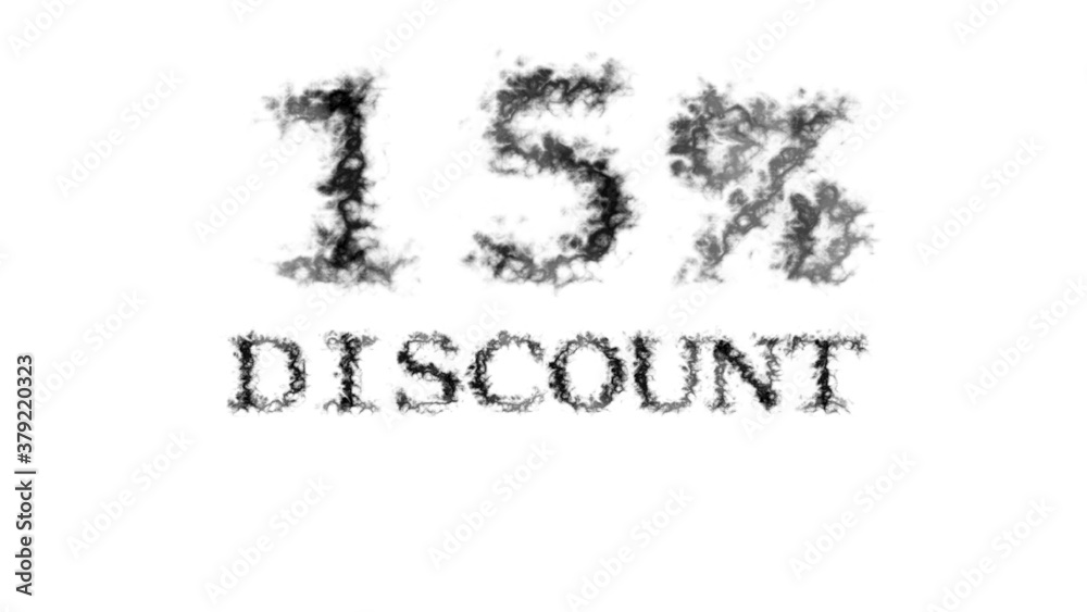 15% discount smoke text effect white isolated background. animated text effect with high visual impact. letter and text effect. 15% discount smoke text effect white isolated background. animated text effect with high visual impact. letter and text effect.