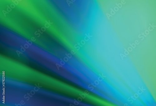 Light Green vector blurred shine abstract template.