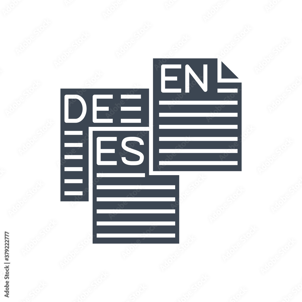 Language Related Vector Glyph Icon. Isolated on White Background. Vector Illustration. Language Related Vector Glyph Icon. Isolated on White Background. Vector Illustration.
