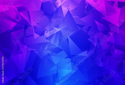 Light Pink  Blue vector abstract polygonal template.