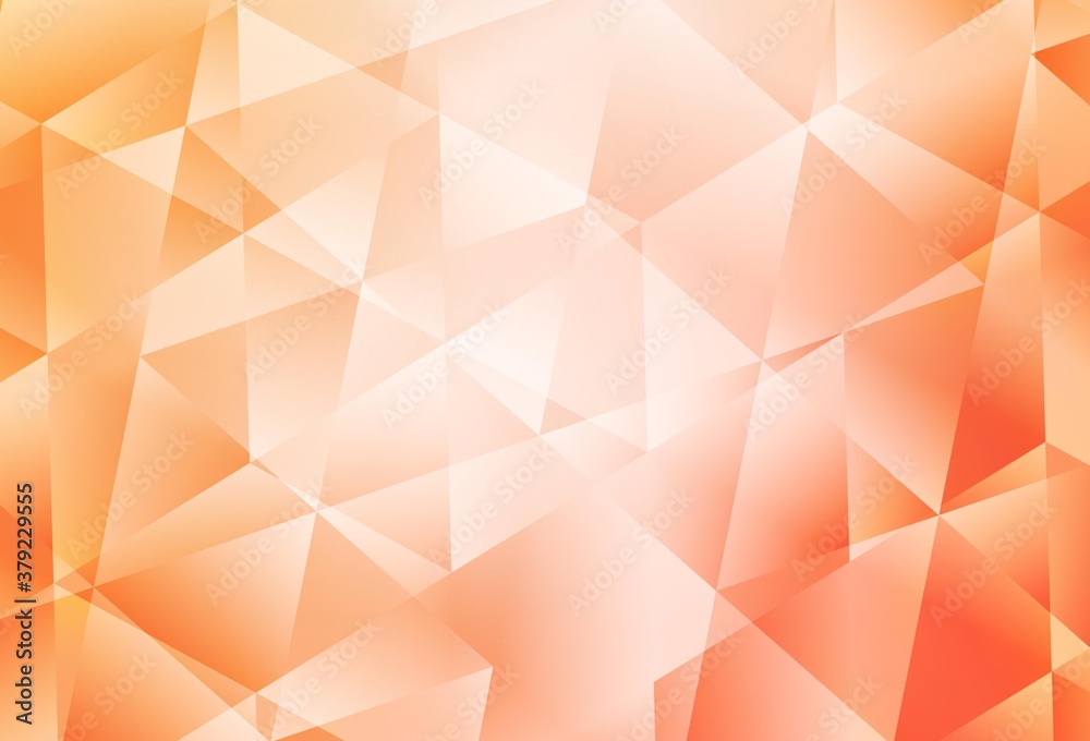 Light Orange vector gradient triangles texture. Light Orange vector gradient triangles texture.