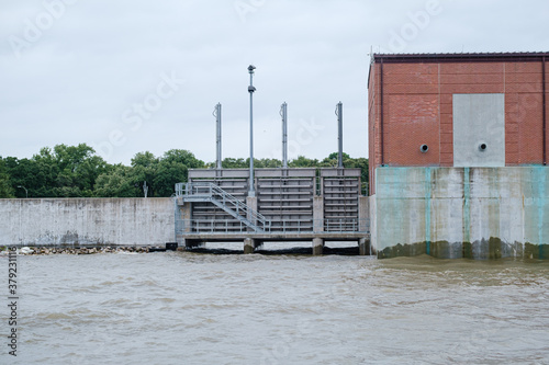 Flood Gate on Orleans outfall canal in New Orleans, Louisiana, USA photo