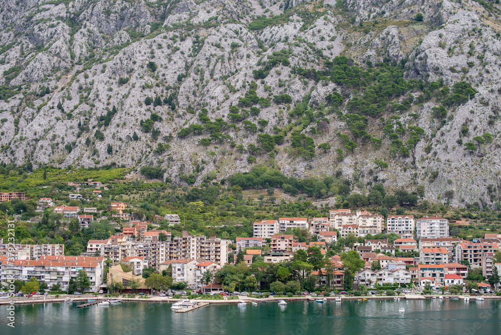 Kotor old city, Montenegro. View from the cruise. 