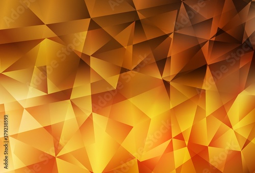 Light Orange vector gradient triangles template.