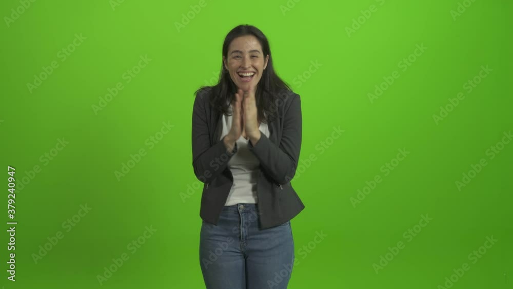 Portrait of happy woman enjoy success on mobile phone over green screen. Closeup joyful girl reading good news on phone Surprised lady celebrating victory on phone on chroma key
Portrait of happy woman enjoy success on mobile phone over green screen. Closeup joyful girl reading good news on phone Surprised lady celebrating victory on phone on chroma key