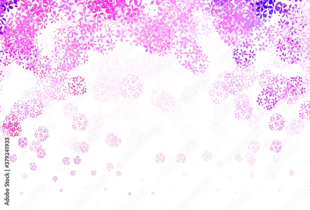 Light Pink, Red vector natural background with leaves. Light Pink, Red vector natural background with leaves.