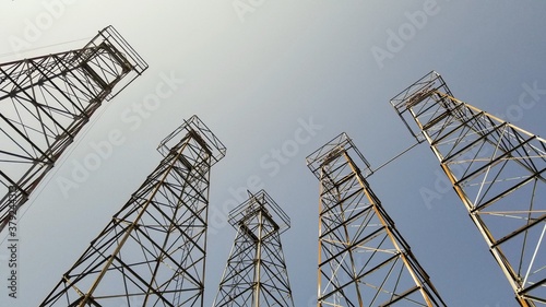 Canvas Print East Texas oil derricks.