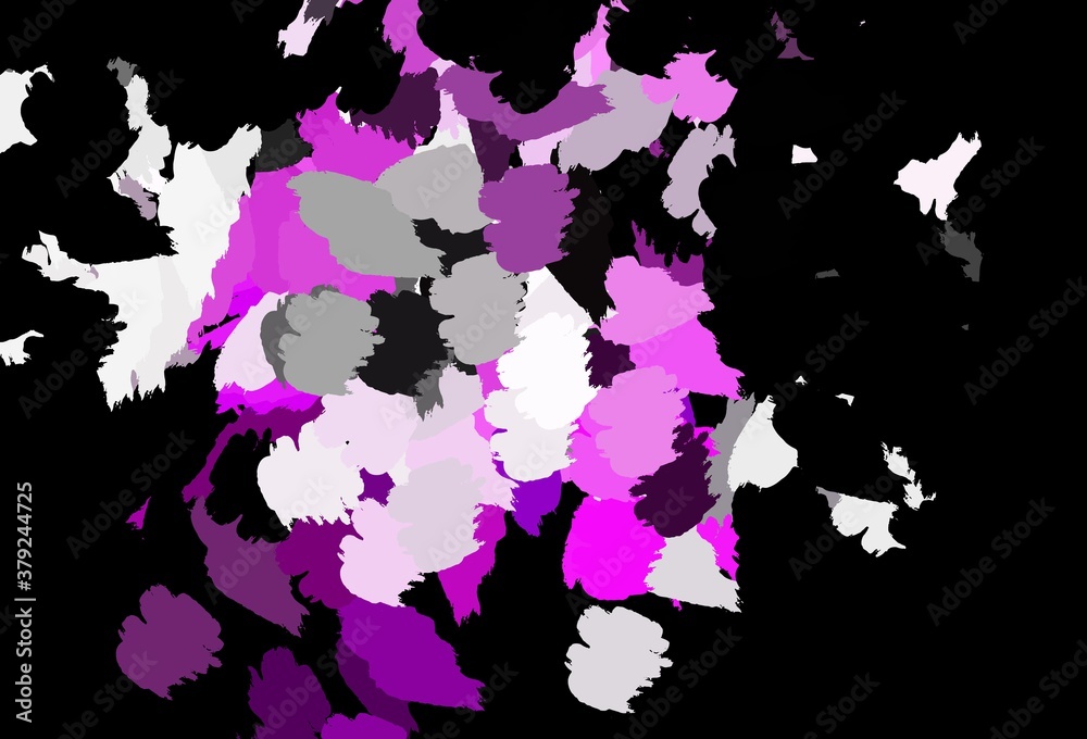 Dark Pink vector pattern with random forms.