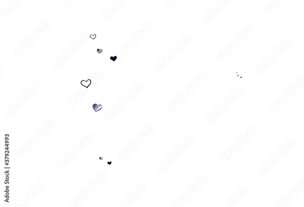 Light BLUE vector backdrop with sweet hearts. Light BLUE vector backdrop with sweet hearts.