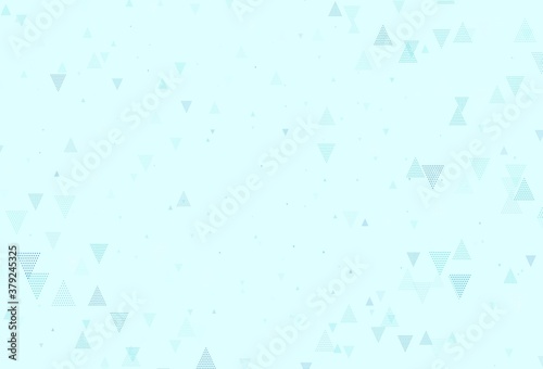 Light BLUE vector background with triangles, circles.