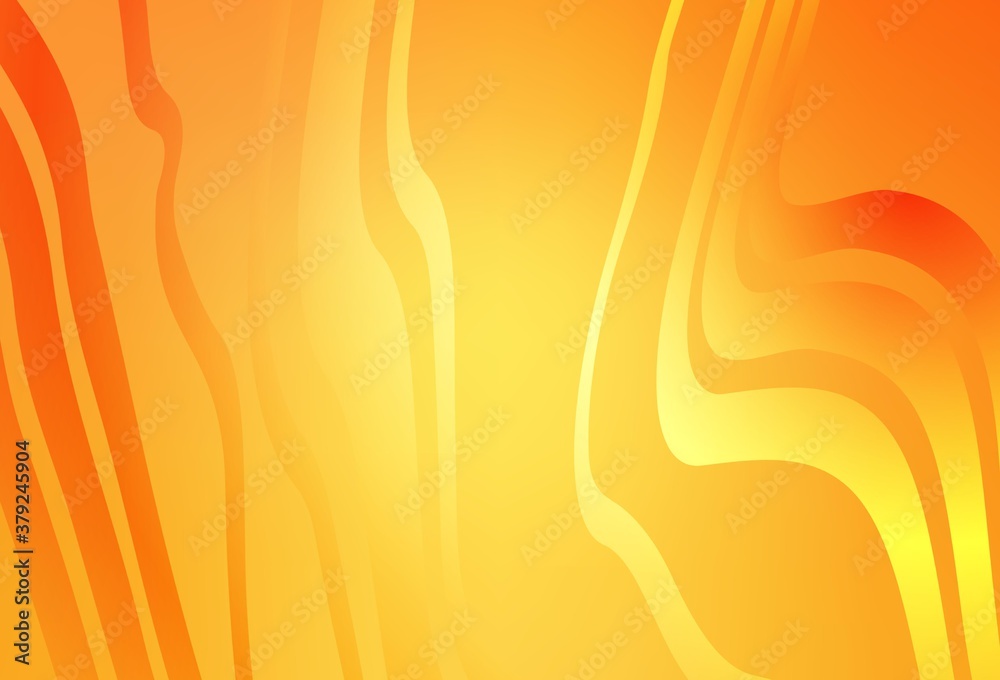 Light Yellow vector template with bent lines. Light Yellow vector template with bent lines.