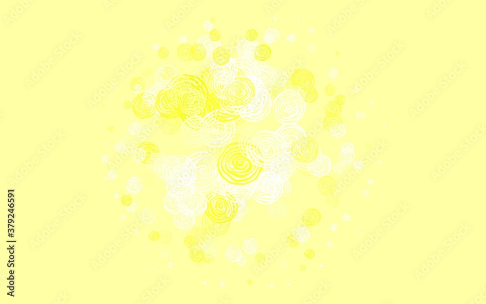 Light Green, Yellow vector doodle texture with roses. Light Green, Yellow vector doodle texture with roses.