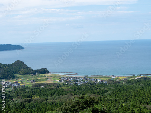 Blue sky and sea in Fukui prefecture