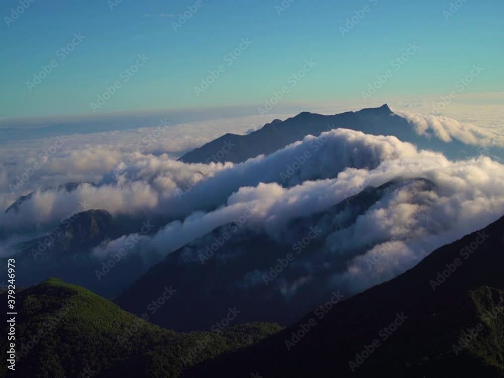 Clouds passing over mountains timelapse in Pico Caratuva, Paraná Brazil Clouds passing over mountains timelapse in Pico Caratuva, Paraná Brazil