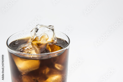 cola in tall cold glass