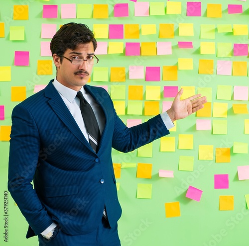 Businessman with many business priorities