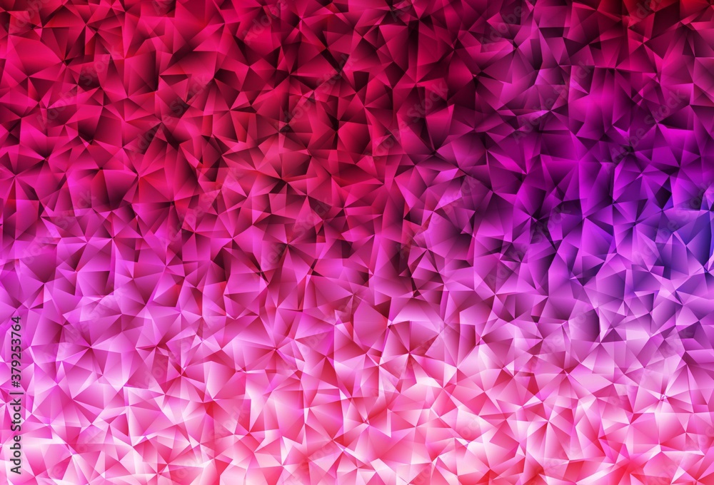 Dark Purple, Pink vector abstract polygonal template.