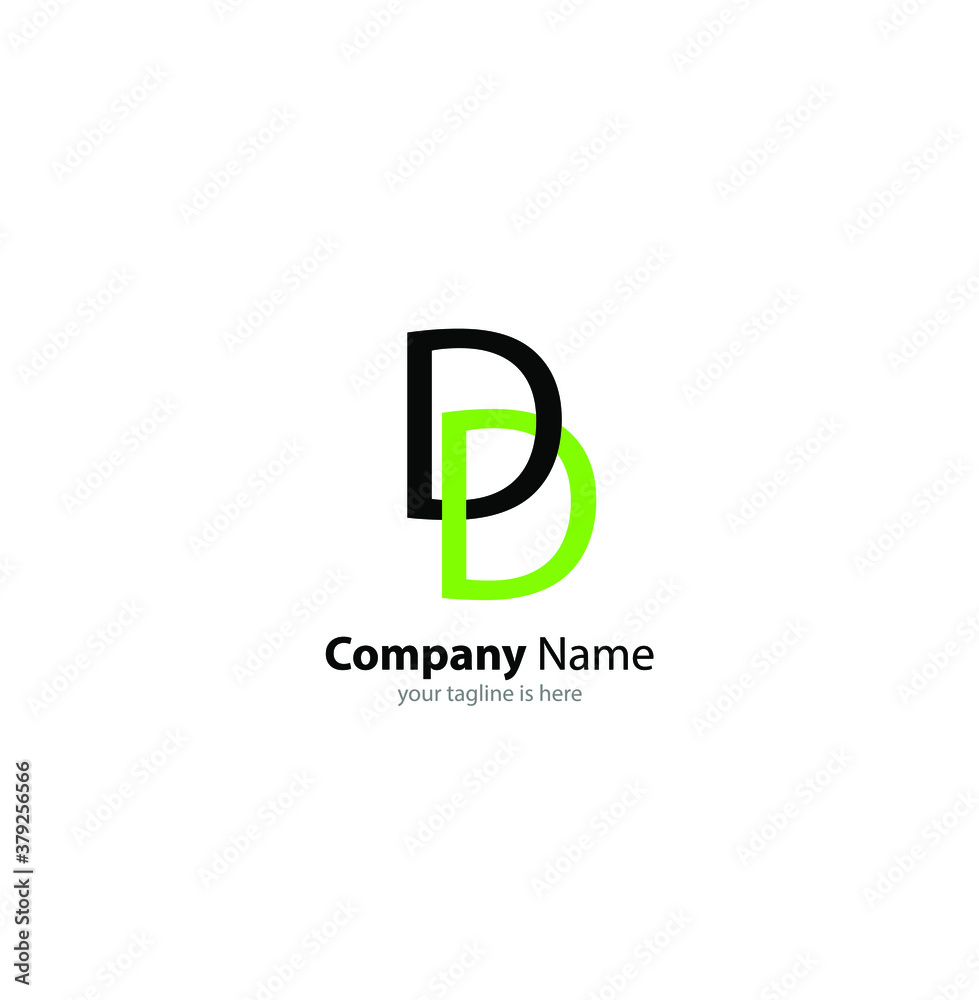 The simple elegant logo of letter D with white background The simple elegant logo of letter D with white background