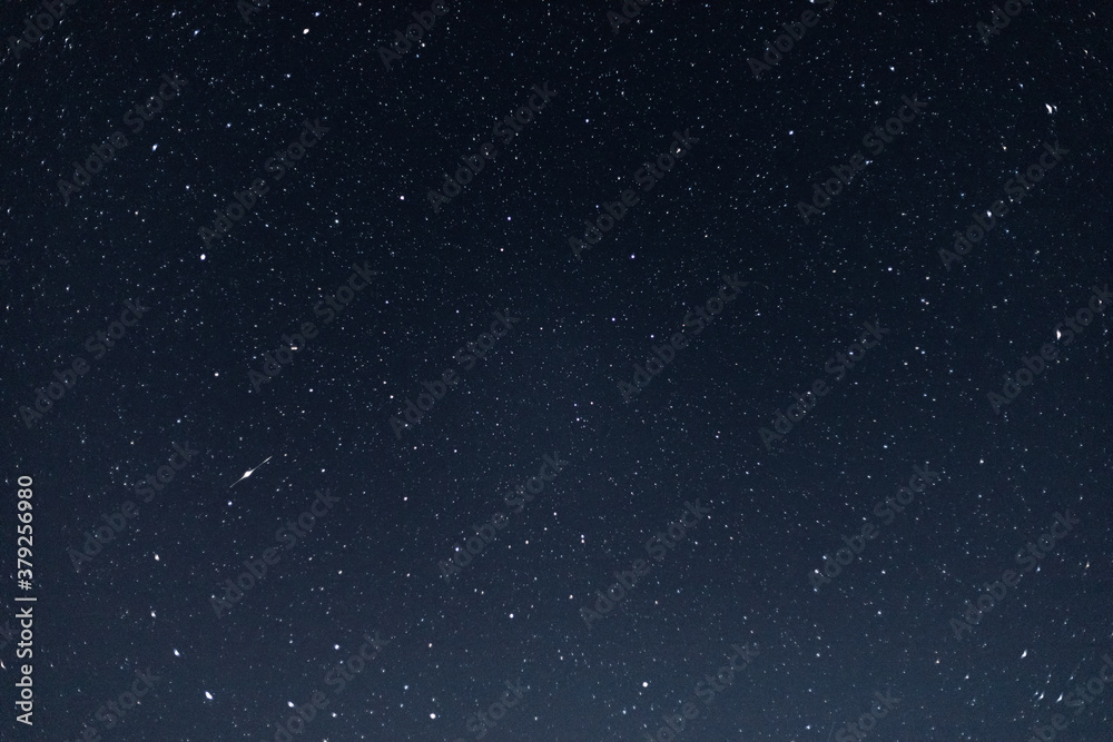 Closeup night blue starry sky