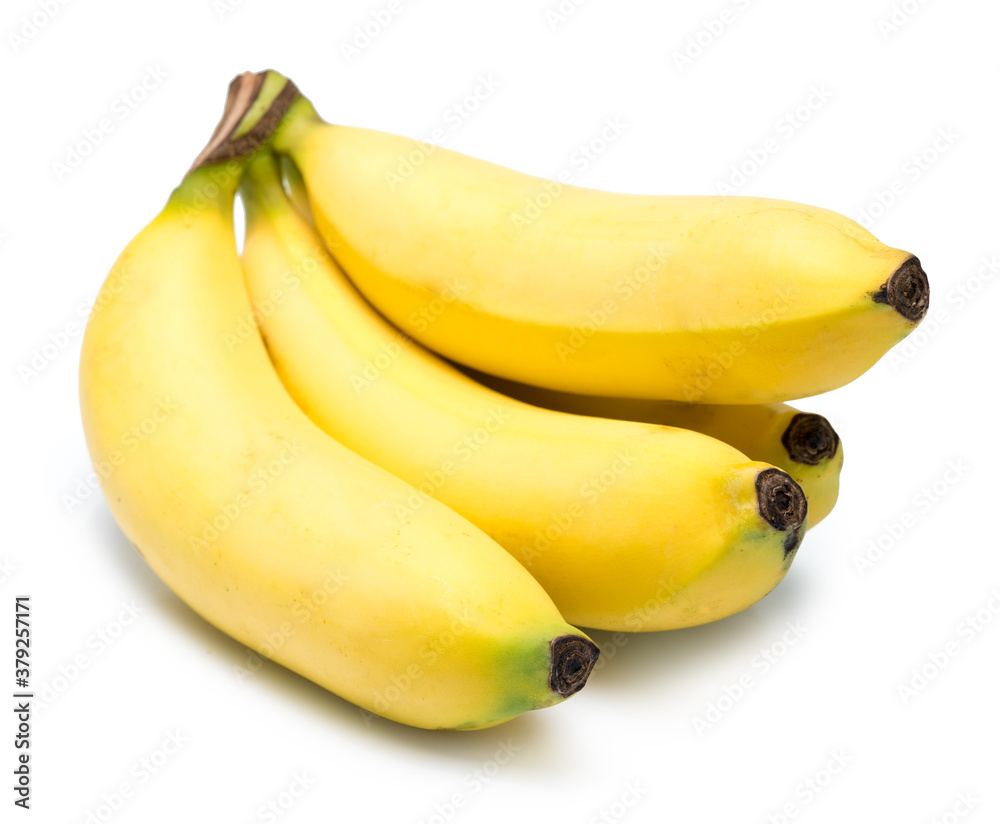Yellow Bananas isolated on white background, Banana isolated on white background. Yellow Bananas isolated on white background, Banana isolated on white background.