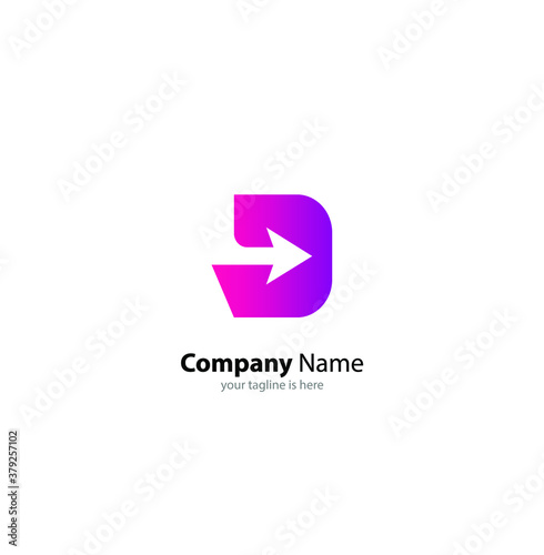 Free Download The simple elegant logo of letter D with white background - GFXLoad