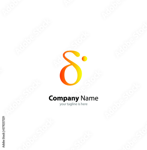 The simple elegant logo of letter D with white background