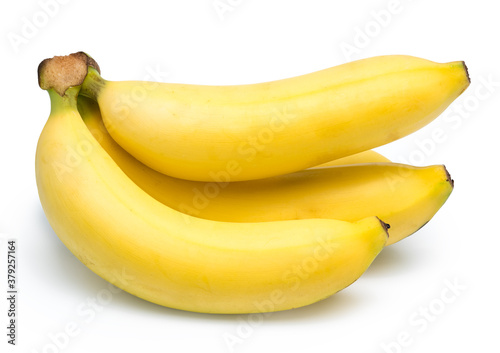 Yellow Bananas isolated on white background, Banana isolated on white background.